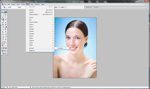 Adobe photoshopportraiture filtrik